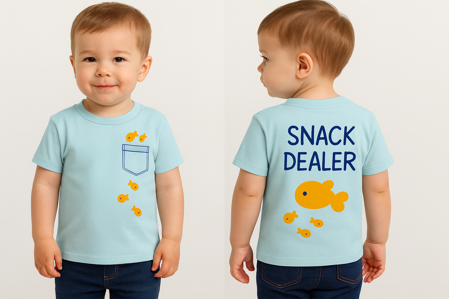 🐡ORGANIC- "Goldfish Snack Dealer"  Toddler Tee